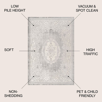 Rosalia Cottage Medallion Area Rug